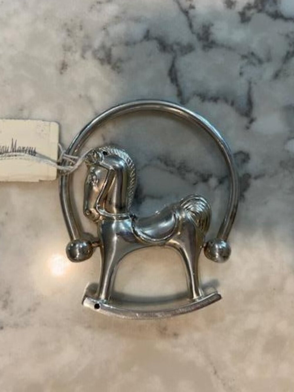 Vintage Silver Plated Topazio Rocking Horse Rattle from Portugal/Neiman Marcus - Picture 6 of 6
